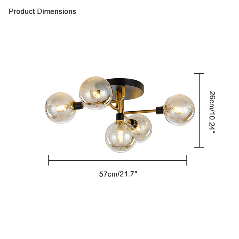WOMO Plafonnier Multiple Boule Verre-WM1110