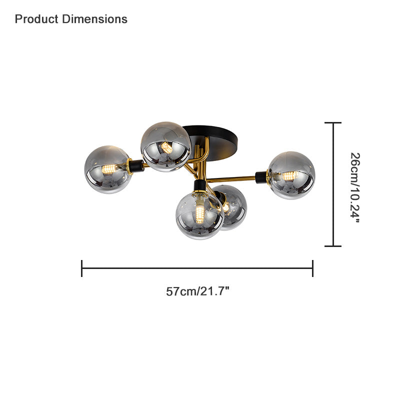 WOMO Plafonnier Multiple Boule Verre-WM1110