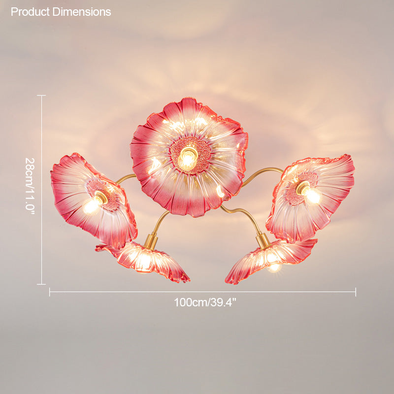 WOMO Lotus Leaf Flower Ceiling Light-WM1026