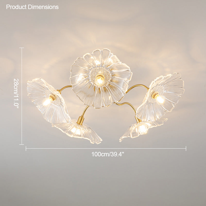 WOMO Lotus Leaf Flower Ceiling Light-WM1026