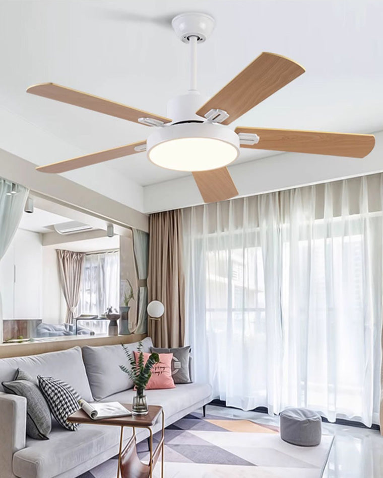 WOMO Ventilateur de plafond 5 Pales Bois-WM5013