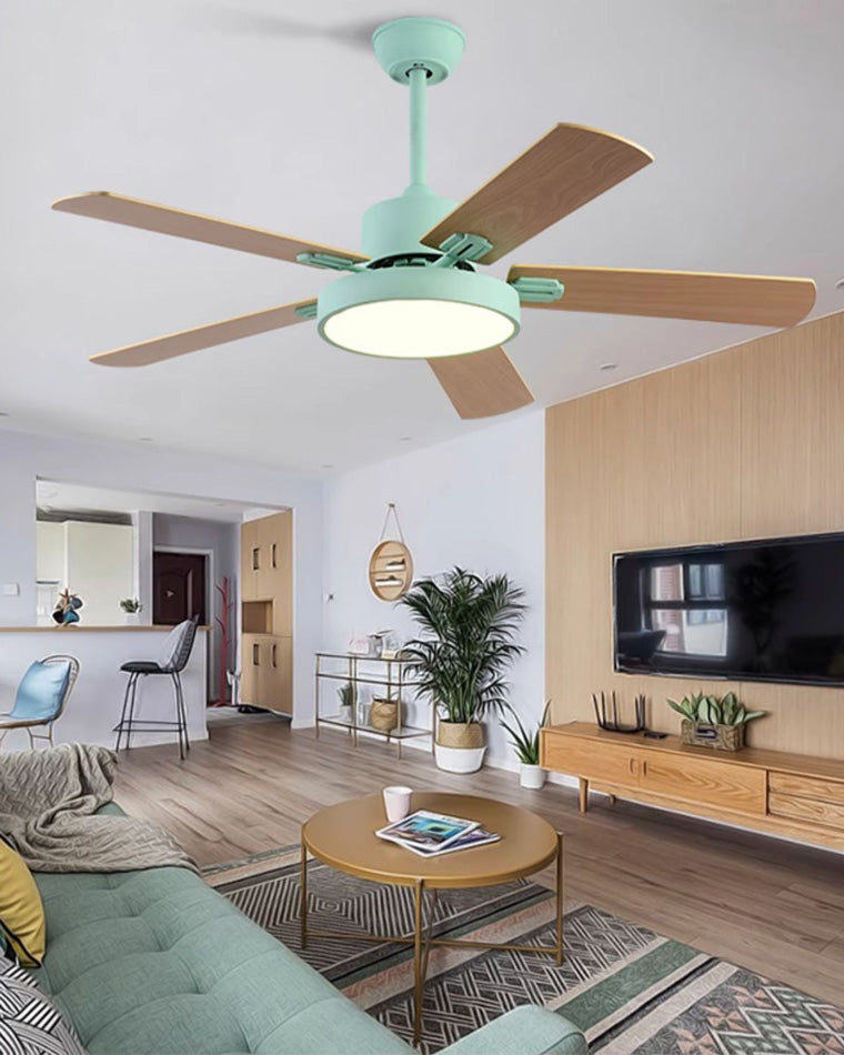 WOMO Ventilateur de plafond 5 Pales Bois-WM5013