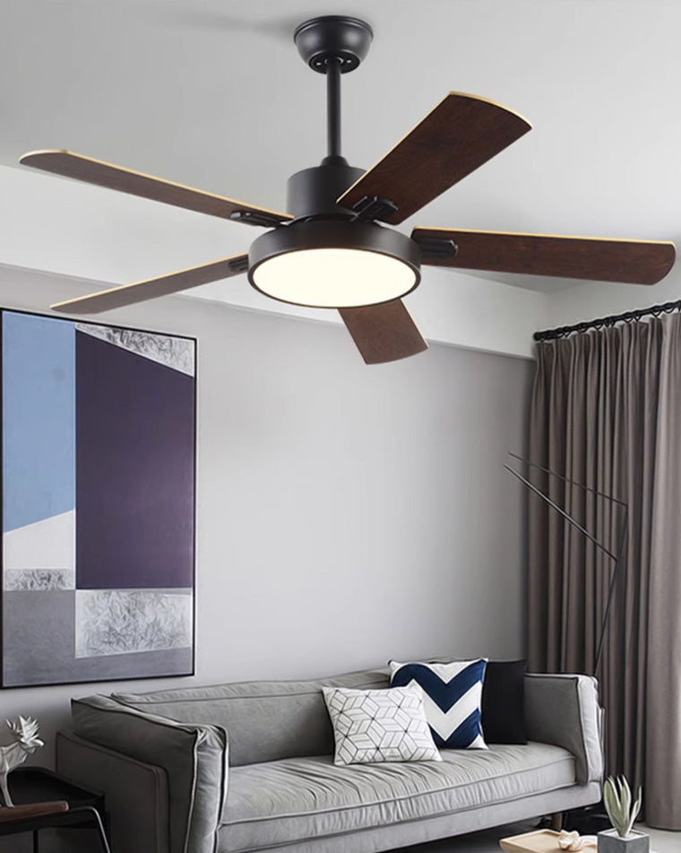 WOMO Ventilateur de plafond 5 Pales Bois-WM5013