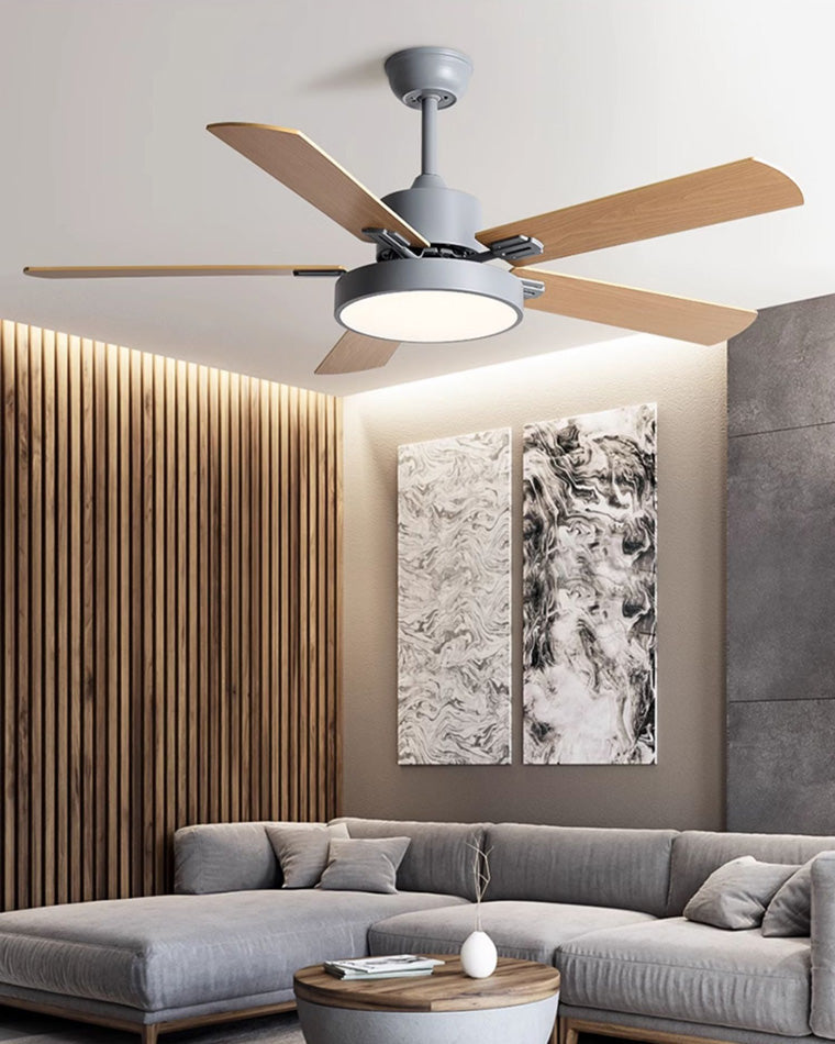 WOMO Ventilateur de plafond 5 Pales Bois-WM5013