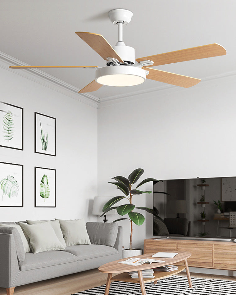 WOMO Ventilateur de plafond 5 Pales Bois-WM5013