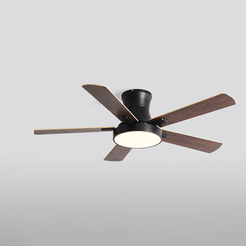 Lampe de ventilateur de plafond en bois à profil bas WOMO-WM5014