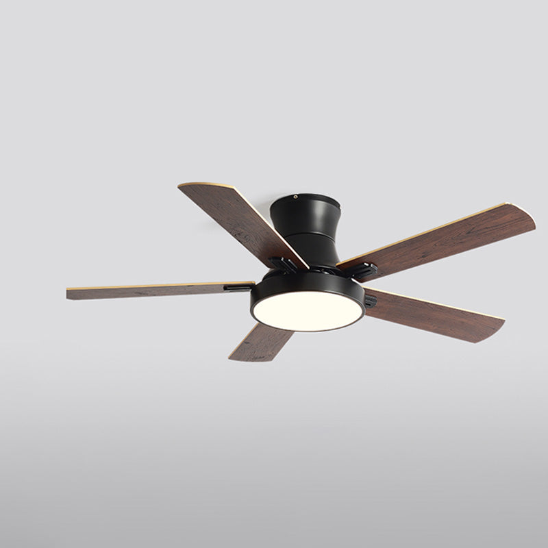 Lampe de ventilateur de plafond en bois à profil bas WOMO-WM5014