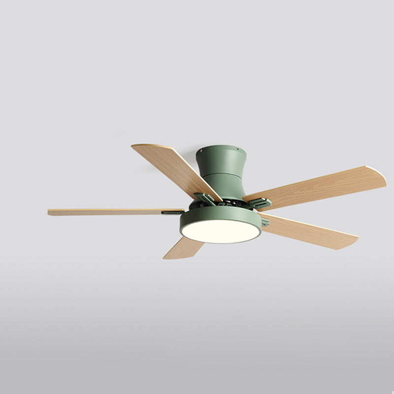 Lampe de ventilateur de plafond en bois à profil bas WOMO-WM5014
