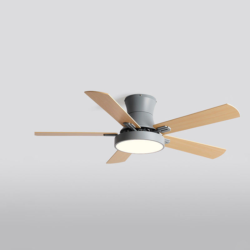 Lampe de ventilateur de plafond en bois à profil bas WOMO-WM5014