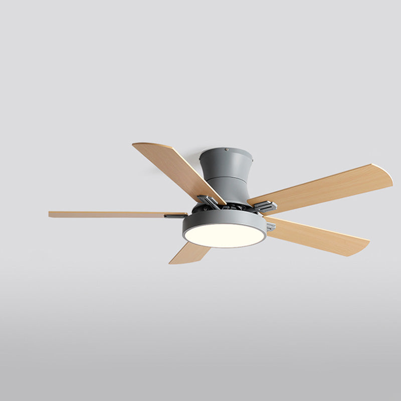 Lampe de ventilateur de plafond en bois à profil bas WOMO-WM5014
