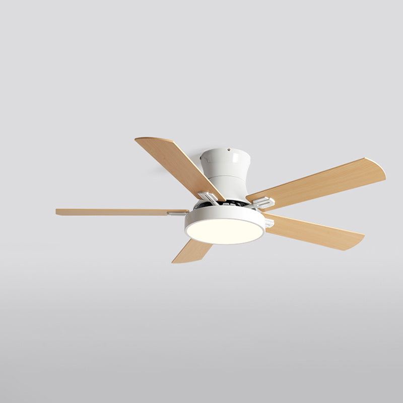 Lampe de ventilateur de plafond en bois à profil bas WOMO-WM5014