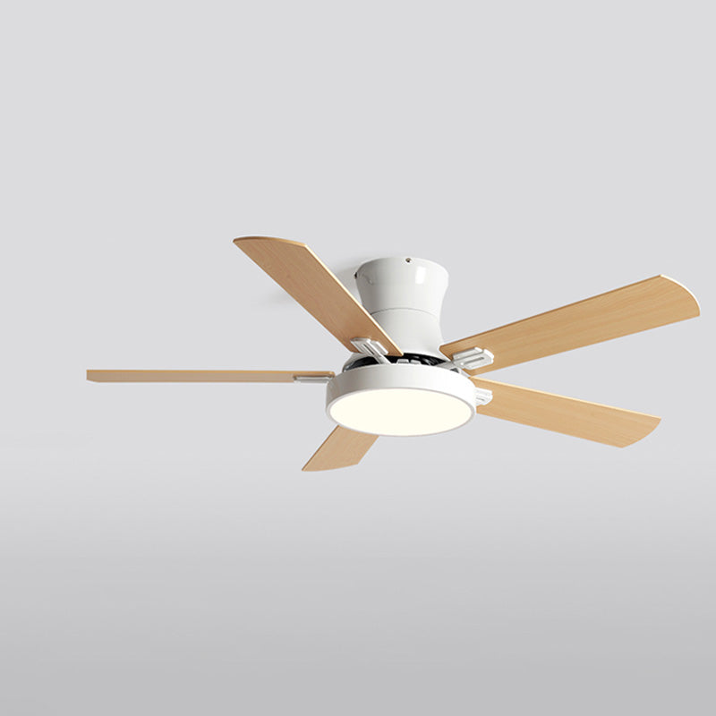 Lampe de ventilateur de plafond en bois à profil bas WOMO-WM5014