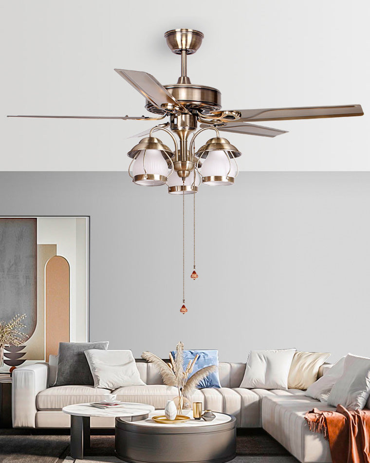 Lustre de ventilateur de plafond vintage WOMO 52-WM5031