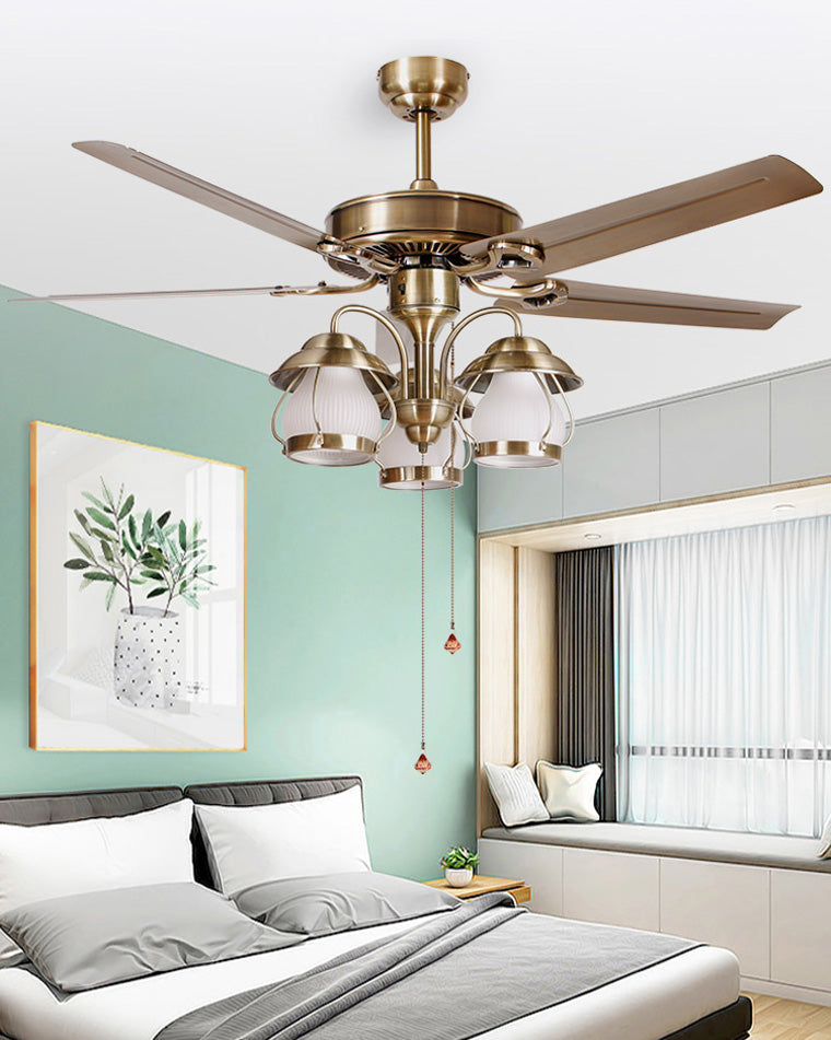 Lustre de ventilateur de plafond vintage WOMO 52-WM5031