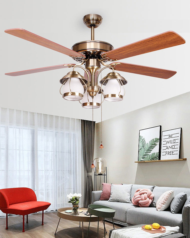 Lustre de ventilateur de plafond vintage WOMO 52-WM5031