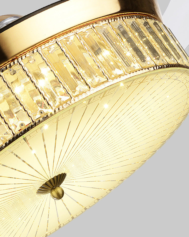 Lustre de ventilateur de plafond rétractable en cristal WOMO-WM5036