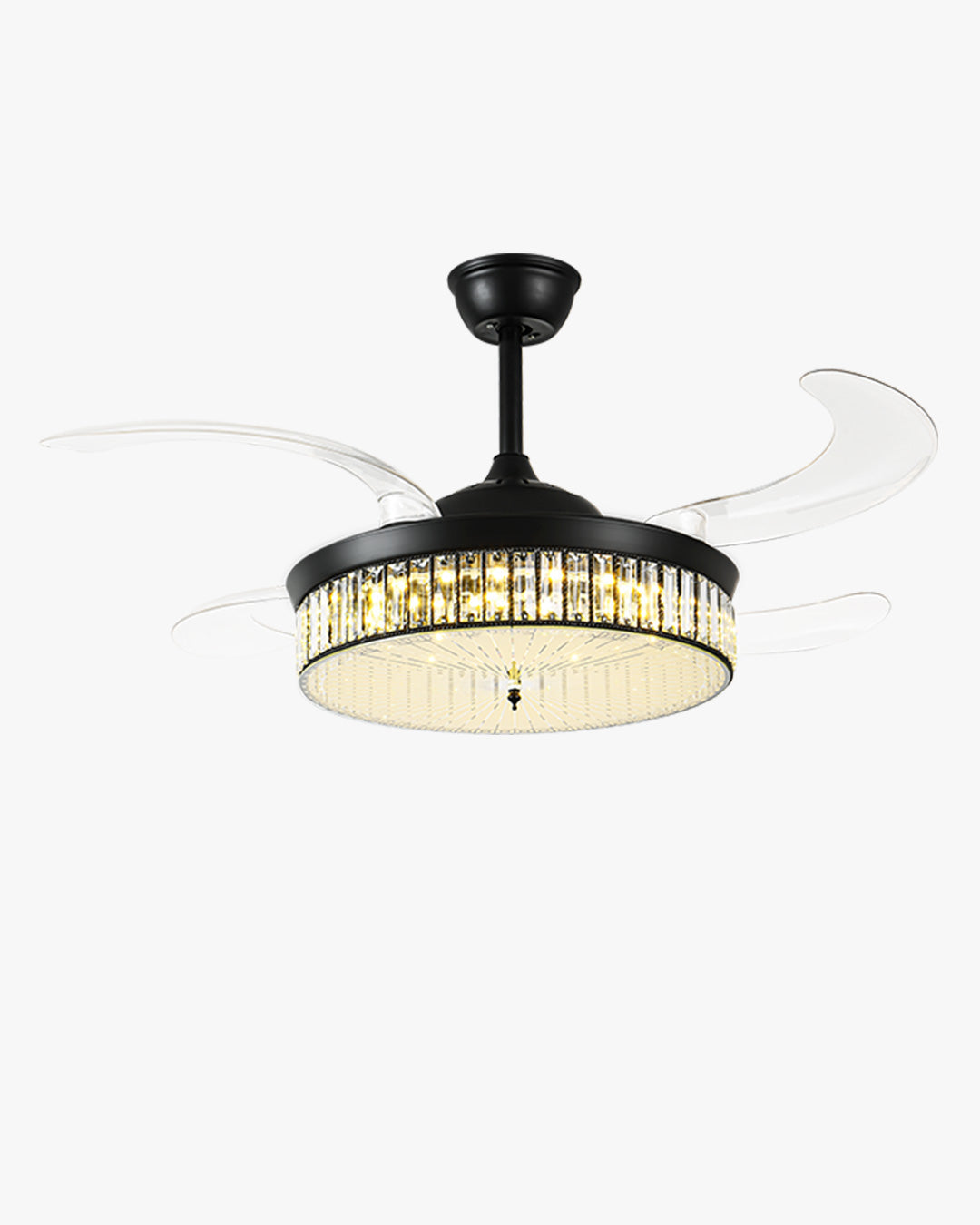 Lustre de ventilateur de plafond rétractable en cristal WOMO-WM5036