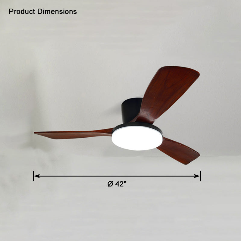 WOMO Ventilateur de plafond bas 3 Bois Pales-WM5058