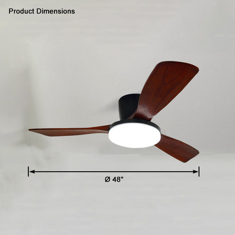 WOMO Ventilateur de plafond bas 3 Bois Pales-WM5058