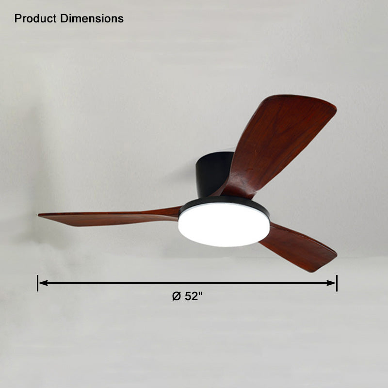 WOMO Ventilateur de plafond bas 3 Bois Pales-WM5058