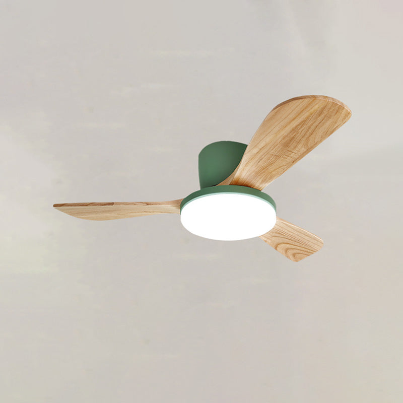 WOMO Ventilateur de plafond bas 3 Bois Pales-WM5058