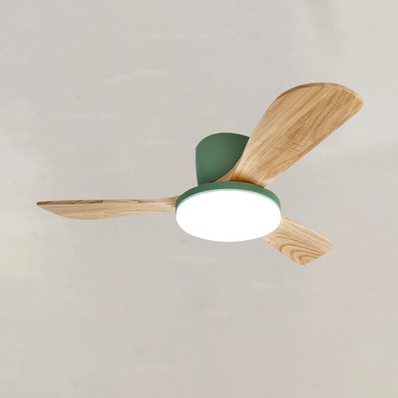 WOMO Ventilateur de plafond bas 3 Bois Pales-WM5058
