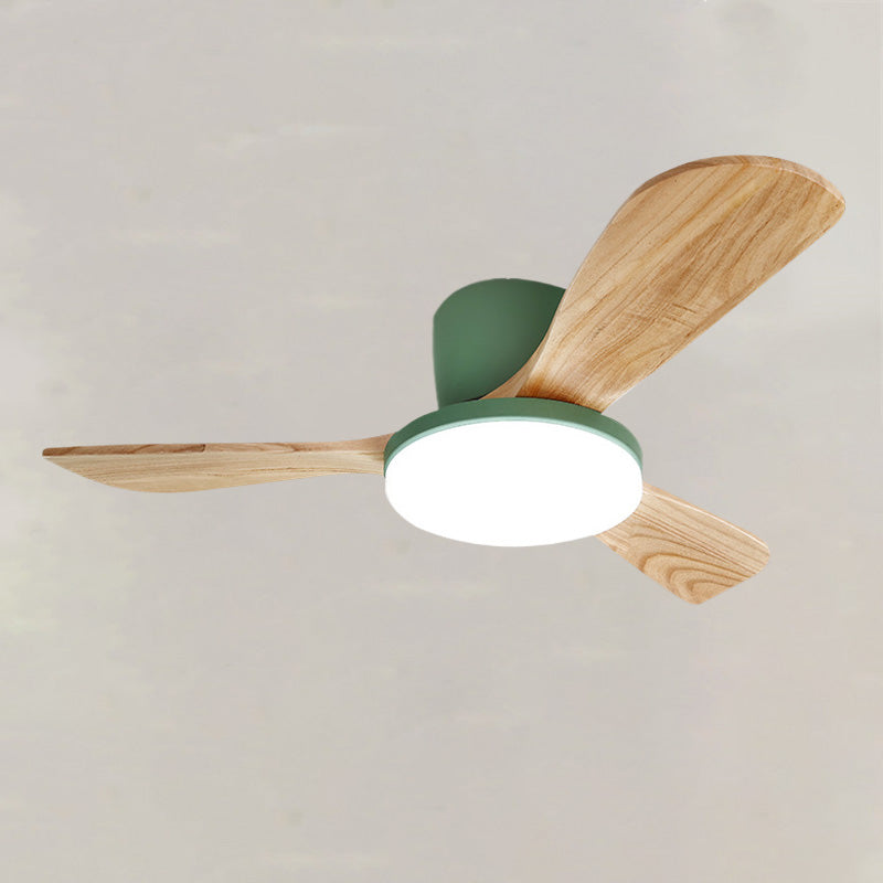 WOMO Ventilateur de plafond bas 3 Bois Pales-WM5058