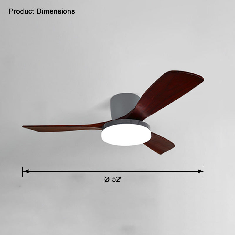 WOMO Ventilateur de plafond bas 3 Bois Pales-WM5058