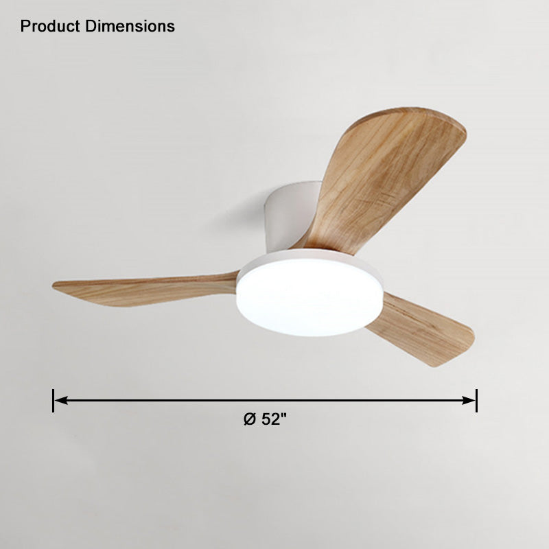 WOMO Ventilateur de plafond bas 3 Bois Pales-WM5058