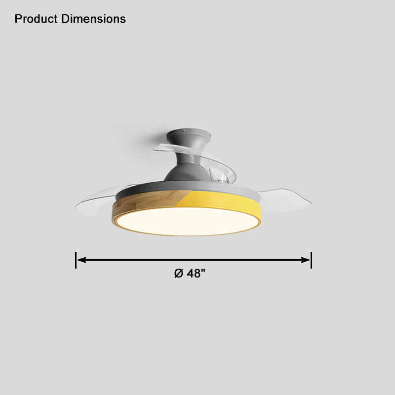 WOMO Ventilateur de plafond bas Pale Retractable-WM5077