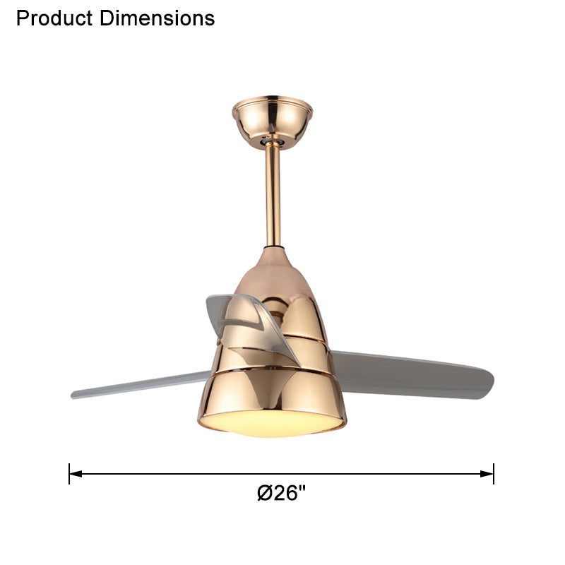 WOMO 3 lames conique lampe de ventilateur de plafond-WM5099