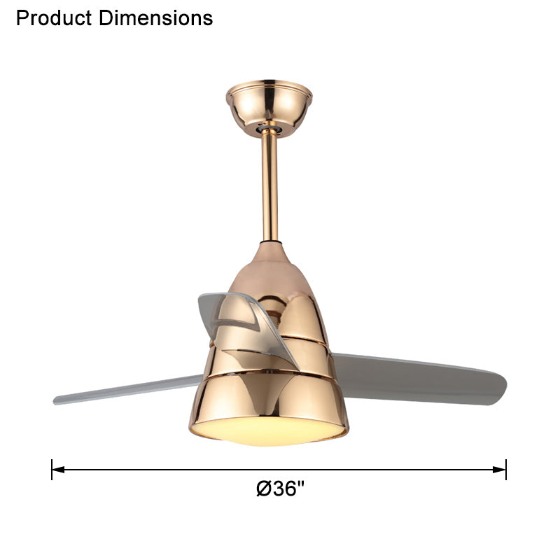 WOMO 3 lames conique lampe de ventilateur de plafond-WM5099