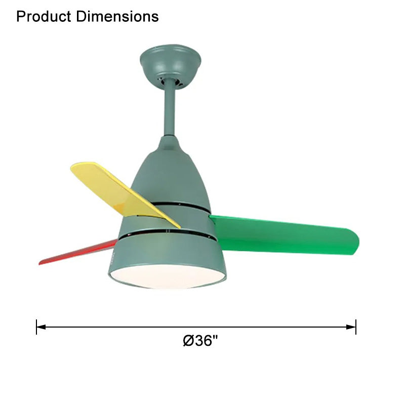 WOMO 3 lames conique lampe de ventilateur de plafond-WM5099