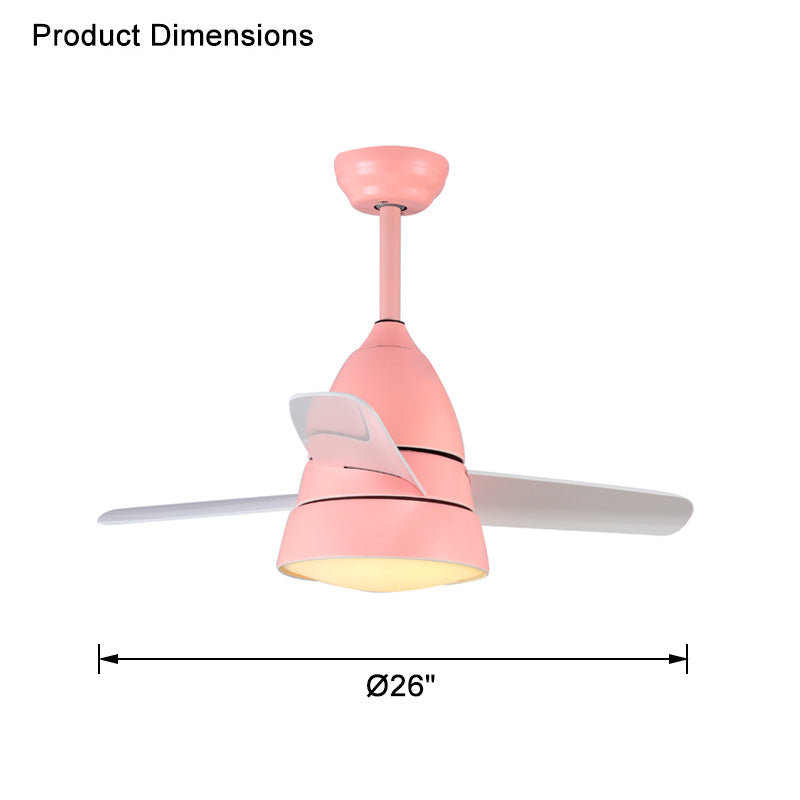 WOMO 3 lames conique lampe de ventilateur de plafond-WM5099