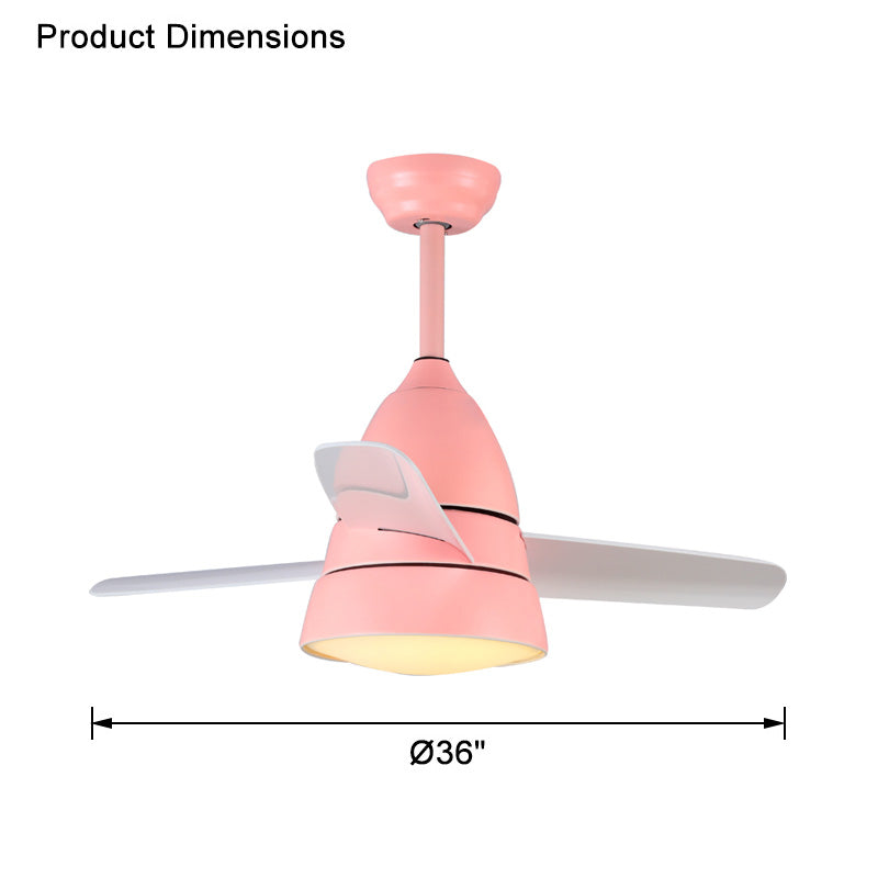 WOMO 3 lames conique lampe de ventilateur de plafond-WM5099