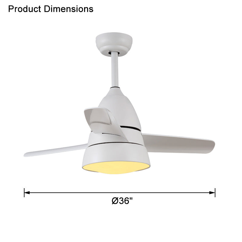 WOMO 3 lames conique lampe de ventilateur de plafond-WM5099