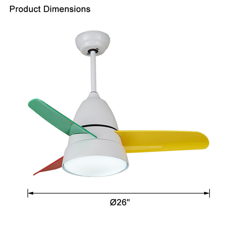 WOMO 3 lames conique lampe de ventilateur de plafond-WM5099