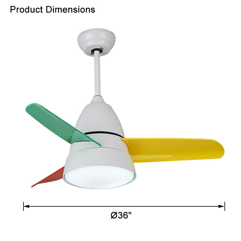 WOMO 3 lames conique lampe de ventilateur de plafond-WM5099