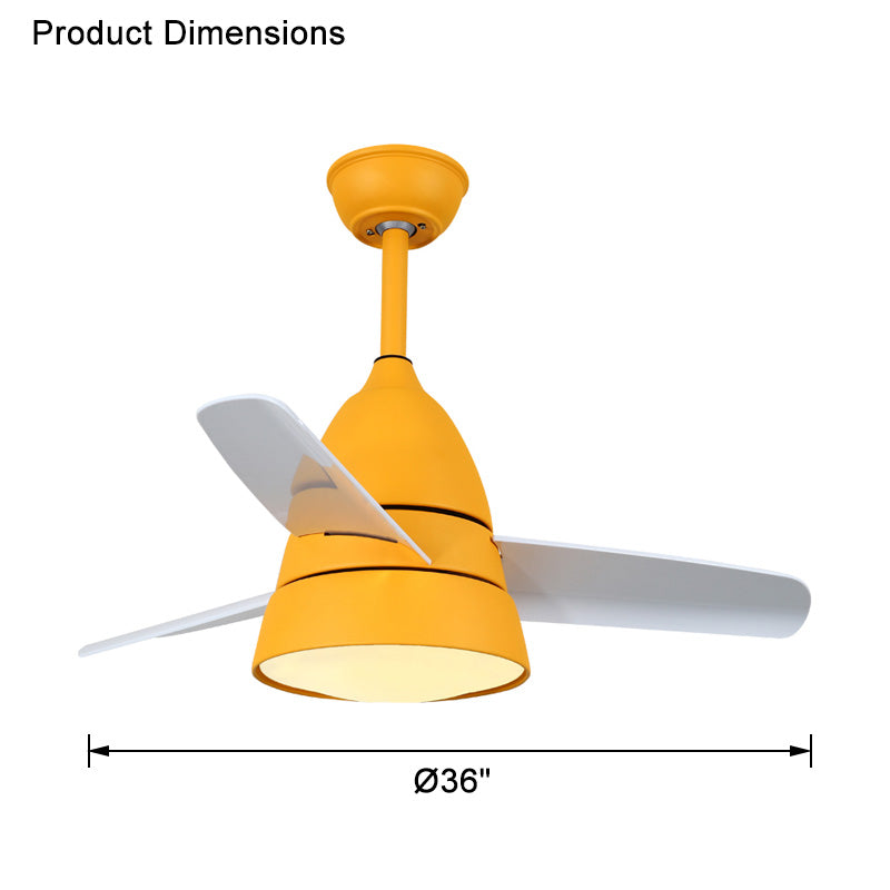 WOMO 3 lames conique lampe de ventilateur de plafond-WM5099