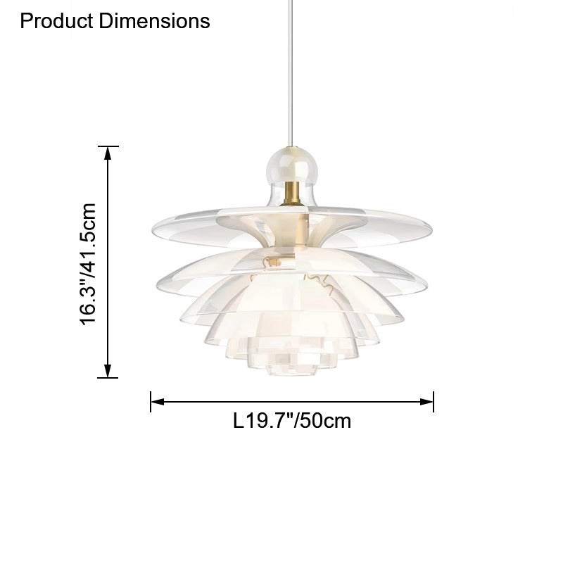 WOMO Suspension Fleur Transparent Scandinave -WM2325