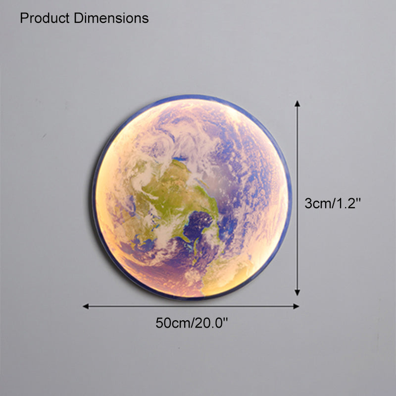 WOMO Appliques Murale Rond Lune/Terre - WM6102