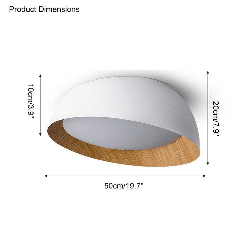 Plafonnier encastré asymétrique à grain de bois WOMO-WM1016