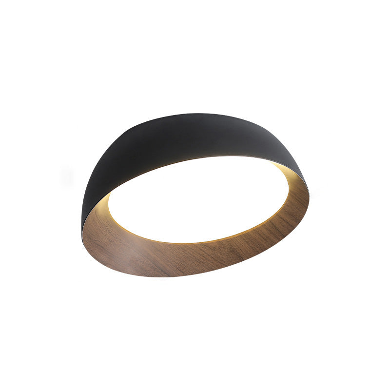 Plafonnier encastré asymétrique à grain de bois WOMO-WM1016