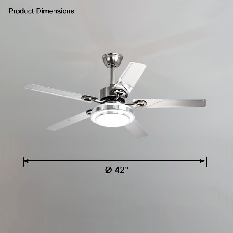 Lampe de ventilateur de plafond en acier inoxydable WOMO Slimline-WM5112