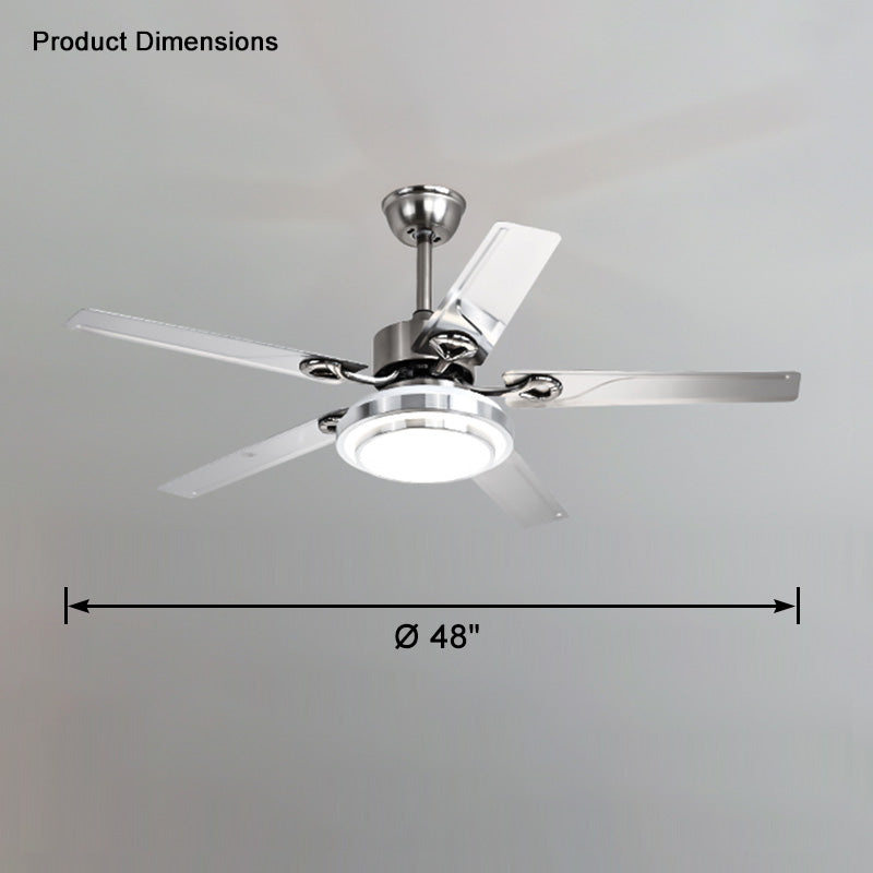 Lampe de ventilateur de plafond en acier inoxydable WOMO Slimline-WM5112