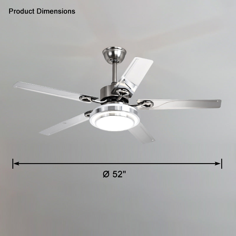 Lampe de ventilateur de plafond en acier inoxydable WOMO Slimline-WM5112