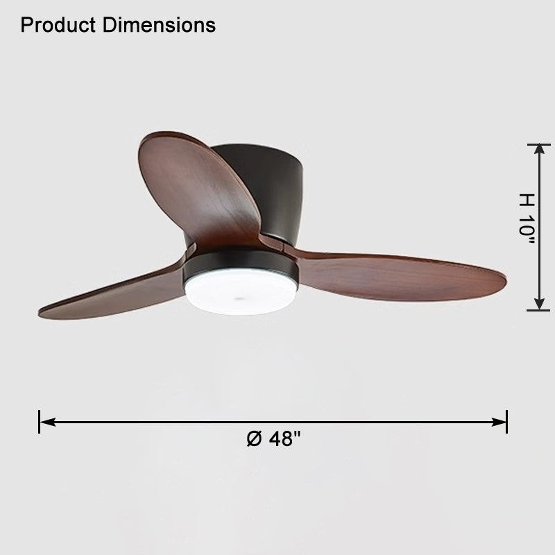Lampe de ventilateur de plafond WOMO Mid Century Modern Hugger-WM5115