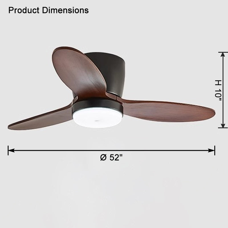 Lampe de ventilateur de plafond WOMO Mid Century Modern Hugger-WM5115