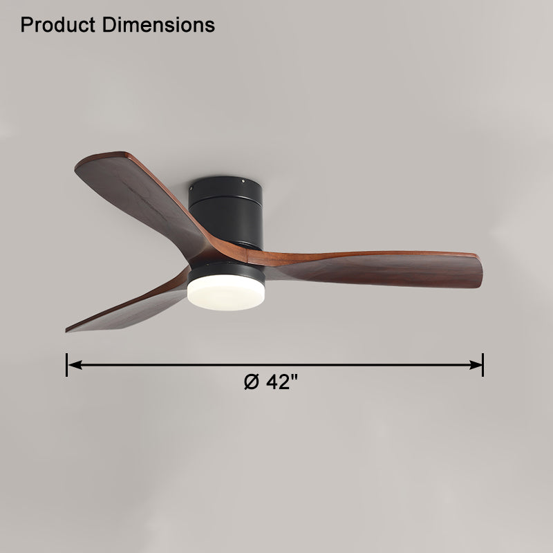 WOMO 3 Wood Blade Hugger Lampe de ventilateur de plafond-WM5116