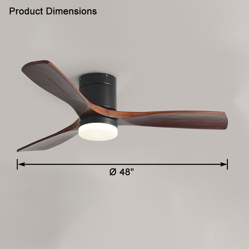 WOMO 3 Wood Blade Hugger Lampe de ventilateur de plafond-WM5116